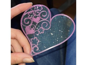 corazón floral decoración diseño regalo amor día san valentín florero 3d print model - Mito3D