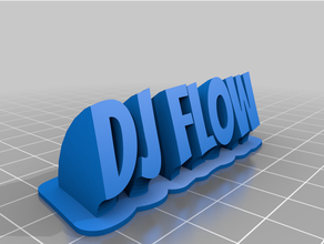 dj flow customized 3d print model - Mito3D