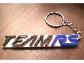team rs - ford keyring keychain 3d print model - Mito3D