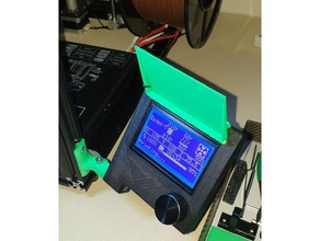 ender 5 rotatable lcd holder cover 3d print model - Mito3D