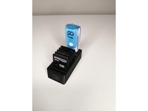 sd card holder rack memory usb stick 3d print model - Mito3D