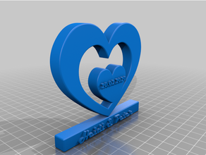 4 düğün çift kalp sürüm 3d print model - Mito3D
