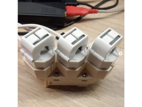 shelly 3x50a clamp din rail mount 3d print model - Mito3D