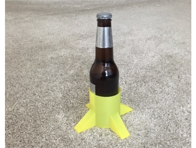 cohete aleta soporte bebida espiral florero anti derrame cerveza beerholder titular koozie bebidas montaña rusa botella coozie acogedor apoyavasos copa beber pop bicarbonato soda prueba derrames jarrón impresión 3D print model - Mito3D