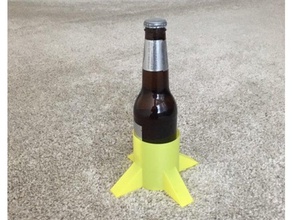 rocket fin drink holder spiral vase mode anti spill beer beerholder koozie beverage coaster bottle coozie cozy cupholder cup pop soda proof printing 3d print model - Mito3D