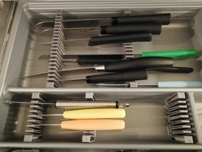 kitchenknife drawer organizer 3d print model - Mito3D