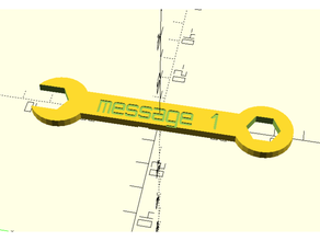 anpassbare Schraubenschlüssel text Seiten 3d print model - Mito3D