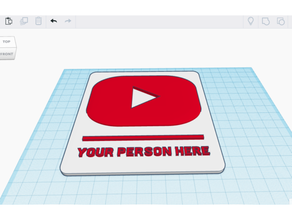youtube jogar botão prêmio placa personalizado play parede 3d print model - Mito3D