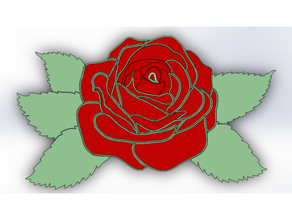 rosa art fiore rose 3d print model - Mito3D
