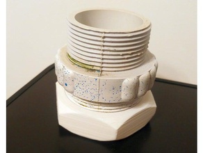 50mm threaded lid swimming pool tube 3d print model - Mito3D