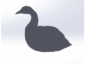snow goose sentry silhueta chamariz ganso caça aves aquáticas 3d print model - Mito3D