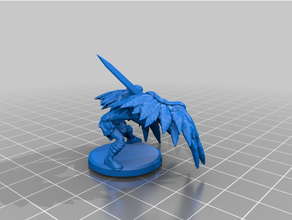 angelic warrior tabletop miniature 3d print model - Mito3D