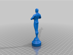 personalizado oscar estátua texto gravado 3d print model - Mito3D