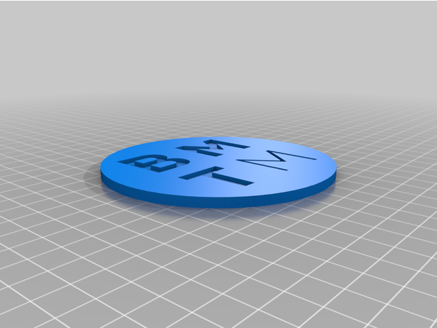 blu mar musique logo coaster drum bass 3D print model - Mito3D