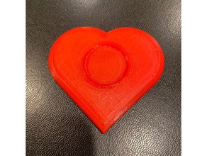 cuore spinner facile fidget fidgetspinner regalo supporto necessari printinplace stampa luogo giocattolo giorno san valentino regali 3d print model - Mito3D