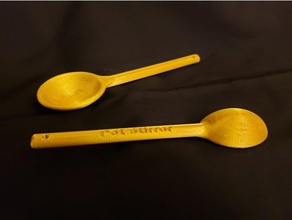 golden spoon - pot stirrer award wooden 3d print model - Mito3D