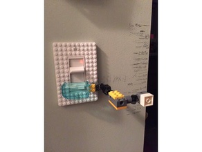 lego compatible decora lumière couvercle l'interrupteur brique lightswitch couverture interrupteur 3d print model - Mito3D