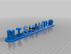 nishanth personnalisé 3d print model - Mito3D