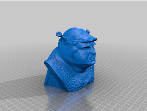 trump shrek base busto 3d print model - Mito3D