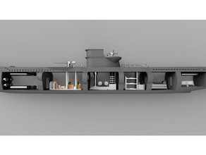 uboot boardgame interior jogo tabuleiro submarino vii 3d print model - Mito3D