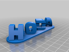 angepasste triple Buchstaben Blöcke ambigram kundengebundene 3d print model - Mito3D