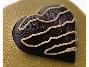 chocolate heart pin 3dsimo valentine valentines day 3d print model - Mito3D