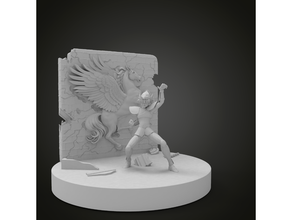 pegasus diorama pinterest seiya caballeros zodiaco vida tamaño figura estatua 3d print model - Mito3D