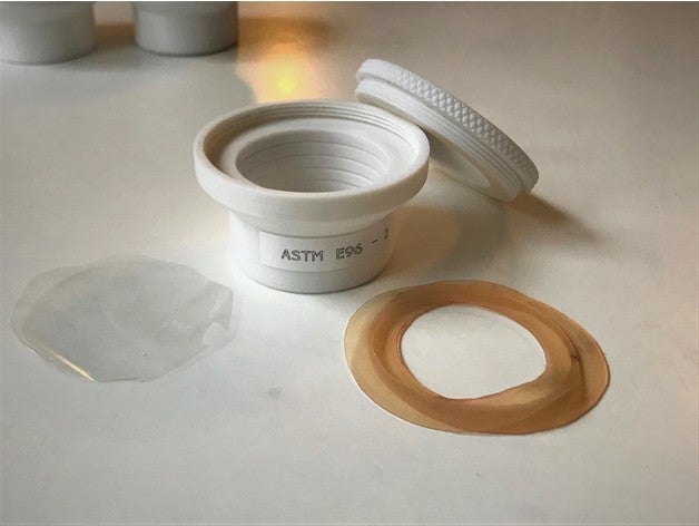 tasses d'eau perméabilité vapeur d'essai astm e96 l'astm transmission 3D print model - Mito3D