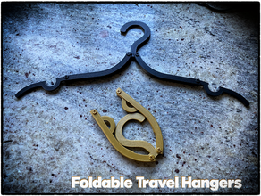 foldable travel hanger coat hook wardrobe 3d print model - Mito3D
