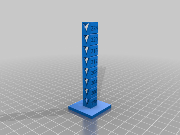 misura temp calibrazione torre 3D print model - Mito3D