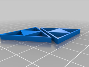 orecchino art gioielli perpendicolare triangolo witbox 3d print model - Mito3D