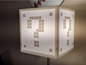 mario lamp shade interior lighting lampshade light super 3d print model - Mito3D