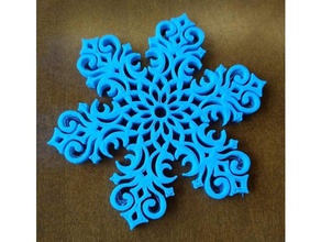 frozen2 snowflake 2020 algorithm beautiful christmas decoration decorations ornament cold crystal december festive frozen 2 movie holiday january nature organic snow snowflakes flake 3d print model - Mito3D
