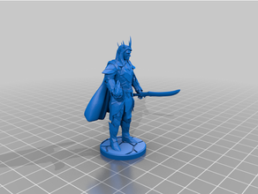 evil prince remix dd dnd miniature drow dungeons dragons magus pathfinder sorcerer tabletop 3d print model - Mito3D