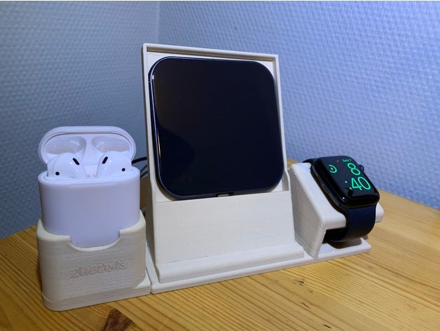 apple watch iphone airpods stand - devices dock phone holder smartphone star wars tlphone 3D print model - Mito3D