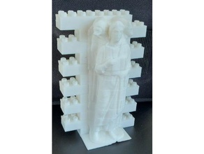 montini Frau Hunde Wand set lego kompatibel Kunst block bouwstenen Steine briques Bausteine Abbildung statue 3d print model - Mito3D
