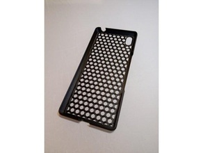 sony xperia l3 phone case hex pattern 3d print model - Mito3D