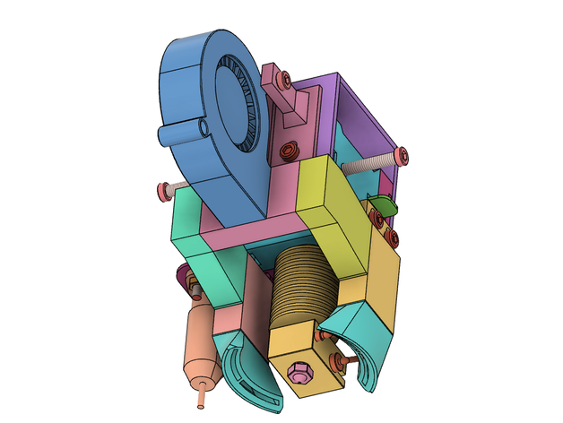 safira pro e3d v6 hotend tensor correia duto ventilador árvores 3D print model - Mito3D