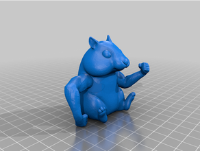 musculoso hamster beefyarms 3d print model - Mito3D