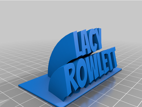 lacysweepingnameplate customized 3d print model - Mito3D