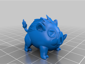 colormatrix mascot - wild boar pig 3d print model - Mito3D