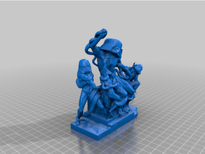 laocoon sons darth python snakes stormtrooper 3d print model - Mito3D