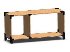 3d modern sehpa parantez basılmıştır dirsek mobilya ortak oturma odası kontrplak tablo 3d print model - Mito3D