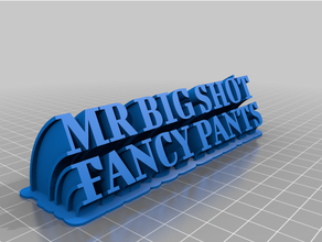 big shot fantasia calças personalizado 3d print model - Mito3D