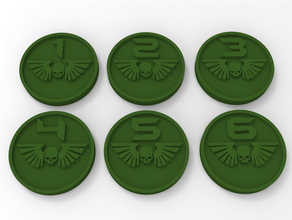 imperial guard objective markers 40k warhammer 3d print model - Mito3D
