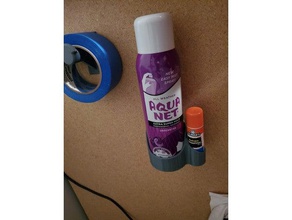 Haarspray Klebestift Halter aquanet Kleber stick gluestick gluestickholder hairspray hairsprayholder 3d print model - Mito3D