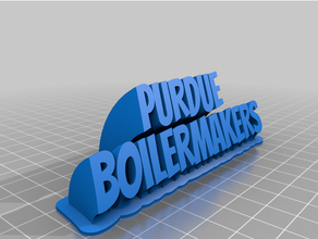 purdue boilermakers personnalisé 3d print model - Mito3D