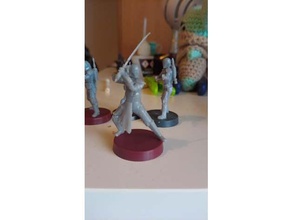 mandaloriennes champion 28mm miniature star wars légion table jeu rôle vibrosword 3d print model - Mito3D