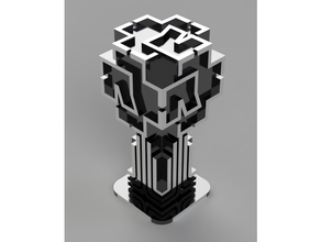 rammstein cube stehen logo stand 3d print model - Mito3D