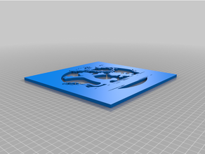 calvin hobbes estêncil 3d print model - Mito3D